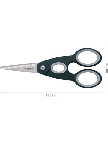 Fiskars Nożyczki kuchenne "Functional Form" w kolorze czarnym - wys. 21,5 cm