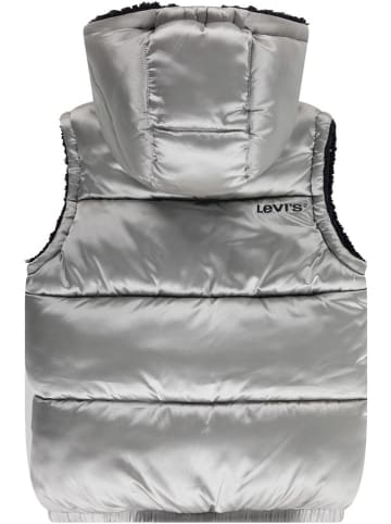 Levi's Kids Doorgestikte bodywarmer zilverkleurig/zwart