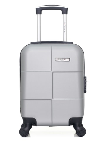 BlueStar Hardcase-Trolley "Miami" in Silber - (B)32 x (H)46 x (T)20 cm