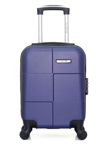BlueStar Hardcase-trolley "Miami" blauw - (B)32 x (H)46 x (D)20 cm