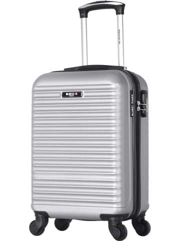 BlueStar Hardcase-trolley "Brazilia" zilverkleurig - (B)33 x (H)55 x (D)21 cm