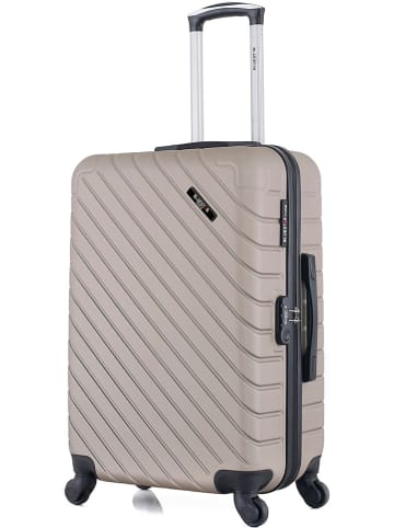 BlueStar Hardcase-Trolley "Cite" in Beige - (B)41 x (H)65 x (T)26 cm