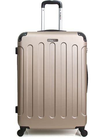 BlueStar Hardcase-trolley "Madrid" champagnekleurig - (B)41 x (H)65 x (D)26 cm