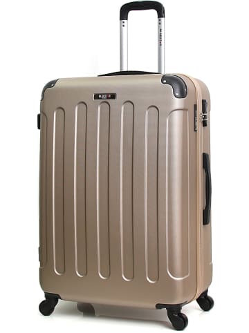 BlueStar Hardcase-trolley "Madrid" champagnekleurig - (B)41 x (H)65 x (D)26 cm