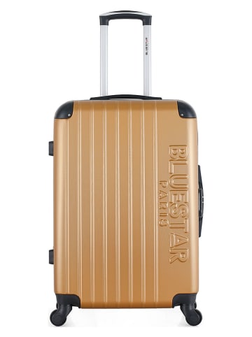 BlueStar Hardcase-Trolley "Bucarest" in Hellbraun - (B)41 x (H)65 x (T)26 cm