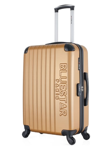 BlueStar Hardcase-Trolley "Bucarest" in Hellbraun - (B)41 x (H)65 x (T)26 cm