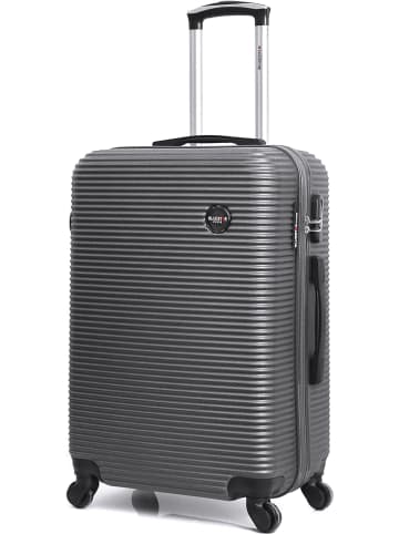BlueStar Hardcase-trolley "London" donkergrijs - (B)41 x (H)60 x (D)26 cm