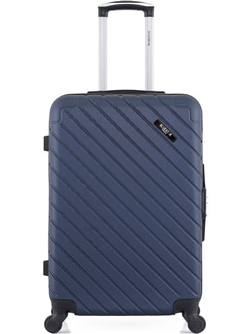 BlueStar Hardcase-trolley "Cite" donkerblauw - (B)41 x (H)65 x (D)26 cm