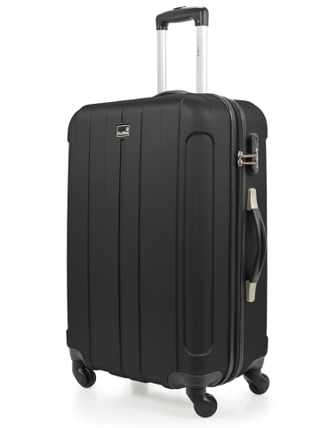 BlueStar Hardcase-trolley "Napoli" zwart - (B)35 x (H)55 x (T)21 cm