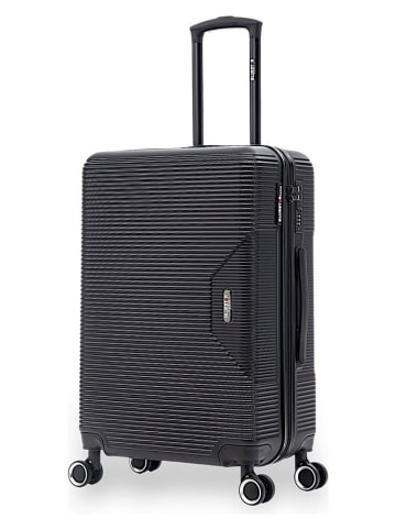 BlueStar Hardcase-Trolley "Wagram" in Schwarz - (B)43,5 x (H)66,5 x (T)26,5 cm