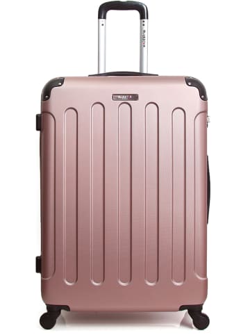 BlueStar Hardcase-Trolley "Madrid" in Roségold - (B)41 x (H)65 x (T)26 cm