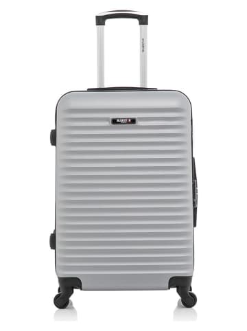 BlueStar 2-delige hardcase-trolleyset "Brazilia" zilverkleurig