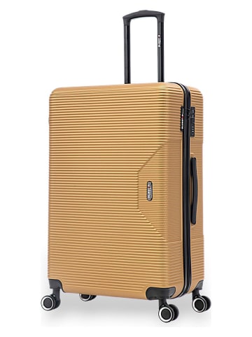 BlueStar Hardcase-Trolley "Wagram" in Hellbraun - (B)48,5 x (H)75,5 x (T)29,5 cm