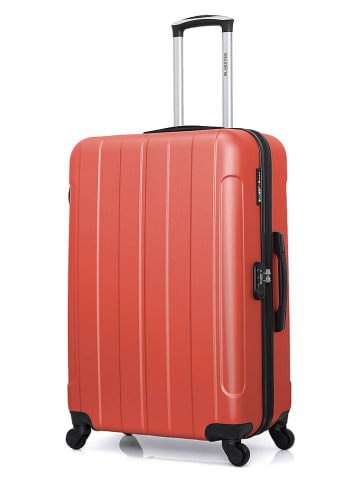 BlueStar Hardcase-Trolley "Napoli" in Rot - (B)47 x (H)75 x (T)29 cm