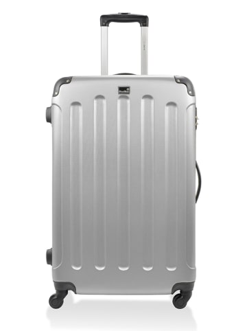 BlueStar Hardcase-Trolley "Madrid" in Silber - (B)47 x (H)75 x (T)28 cm