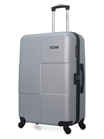 BlueStar Hardcase-Trolley "Miami" in Silber - (B)47 x (H)95 x (T)29 cm