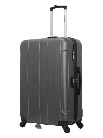 BlueStar Hardcase-Trolley "Napoli" in Grau - (B)47 x (H)75 x (T)29 cm