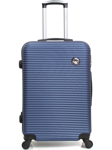 BlueStar Hardcase-Trolley "London" in Dunkelblau - (B)47 x (H)70 x (T)29 cm