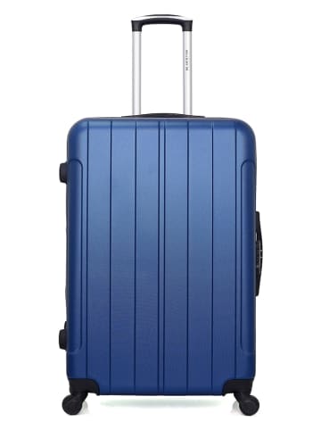 BlueStar Hardcase-trolley "Napoli" blauw - (B)47 x (H)75 x (D)29 cm