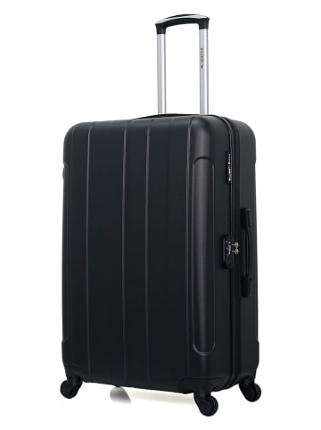 BlueStar Hardcase-trolley "Napoli" zwart - (B)47 x (H)75 x (D)29 cm