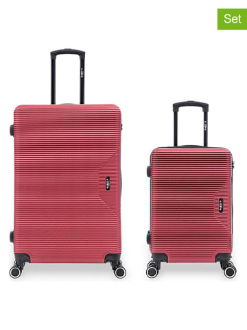 BlueStar 2tlg. Hardcase-Trolleyset "Wagram" in Pink
