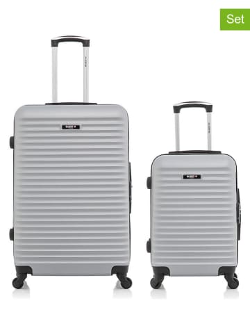 BlueStar 2tlg. Hardcase-Trolleyset "Brazilia" in Grau