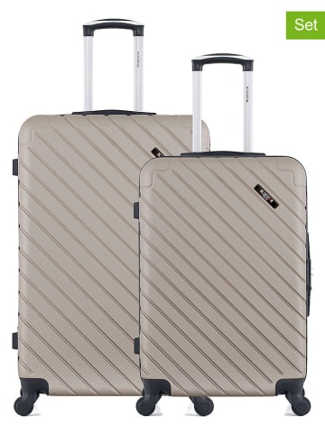 BlueStar 2tlg. Hardcase-Trolleyset "Cite" in Beige