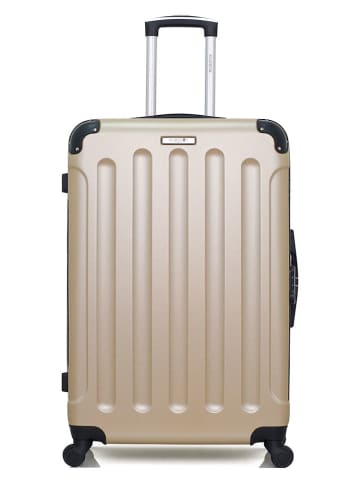 BlueStar 2-delige hardcase-trolleyset "Madrid" beige