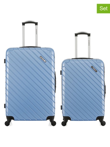 BlueStar 2tlg. Hardcase-Trolleyset "Cite" in Hellblau