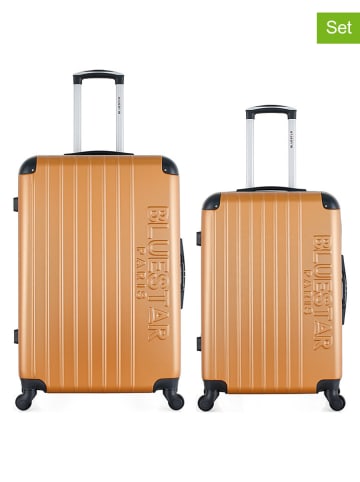 BlueStar 2tlg. Hardcase-Trolleyset "Bucarest" in Gold