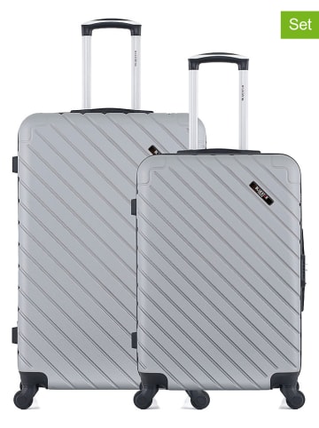 BlueStar 2-delige hardcase-trolleyset "Cite" grijs