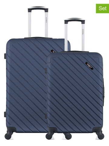 BlueStar 2tlg. Hardcase-Trolleyset "Cite" in Dunkelblau
