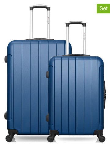 BlueStar 2tlg. Hardcase-Trolleyset "Napoli" in Blau