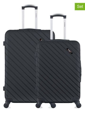 BlueStar 2tlg. Hardcase-Trolleyset "Cite" in Schwarz