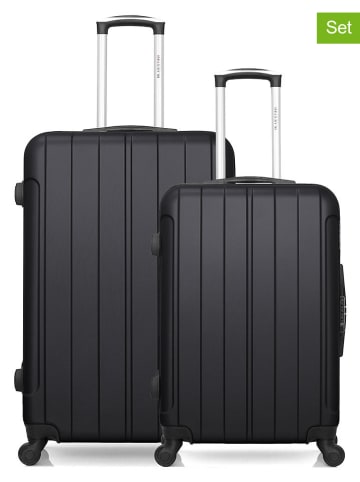 BlueStar 2tlg. Hardcase-Trolleyset "Napoli" in Schwarz