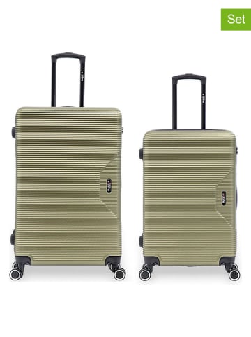 BlueStar 2tlg. Hardcase-Trolleyset "Wagram" in Khaki