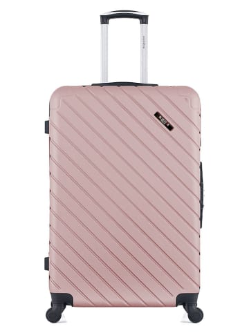 BlueStar 2-delige hardcase-trolleyset "Cite" lichtroze