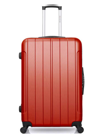BlueStar 2-delige hardcase-trolleyset "Napoli" rood