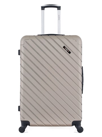 BlueStar 3-delige hardcase-trolleyset "Cite" taupe