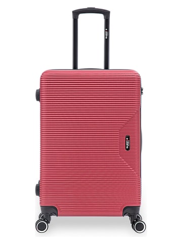 BlueStar 2-delige hardcase-trolleyset "Wagram" roze