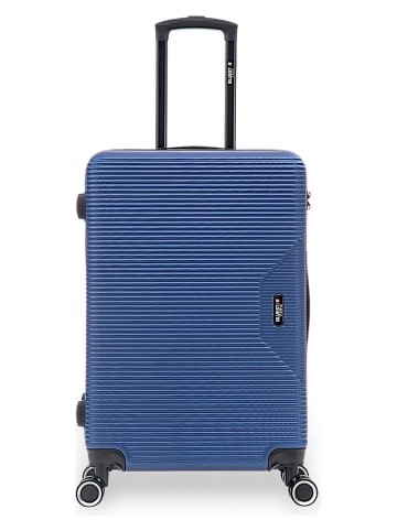 BlueStar 2-delige hardcase-trolleyset "Wagram" blauw