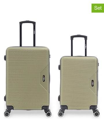 BlueStar 2tlg. Hardcase-Trolleyset "Wagram" in Khaki