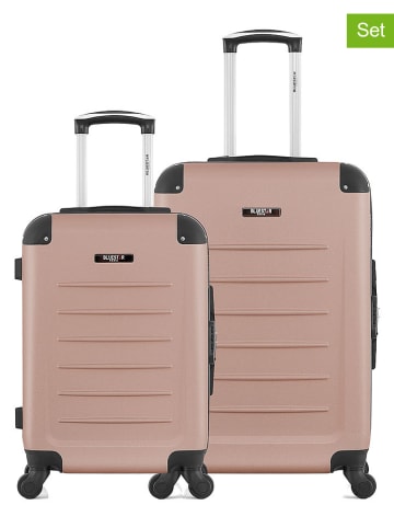 BlueStar 2-delige hardcase-trolleyset "Opera" lichtroze