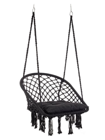 Bizzotto Fotel wiszący "Javier" w kolorze czarnym - wys. 130 x Ø 88 cm