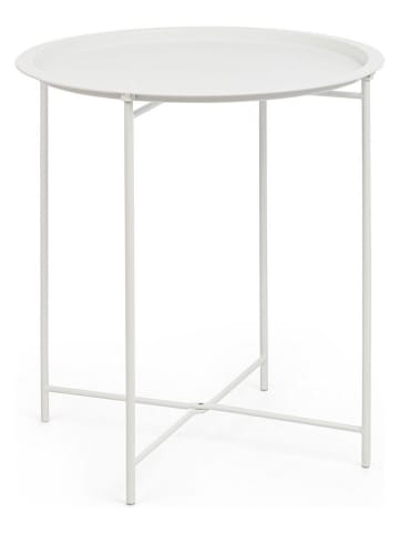 Bizzotto Bijzettafel "Austin" wit - (H)52 x Ø 46 cm