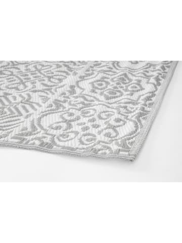 Bizzotto Outdoor-Teppich "Shiraz" in Hellgrau/ Weiß - (L)210 x (B)150 cm