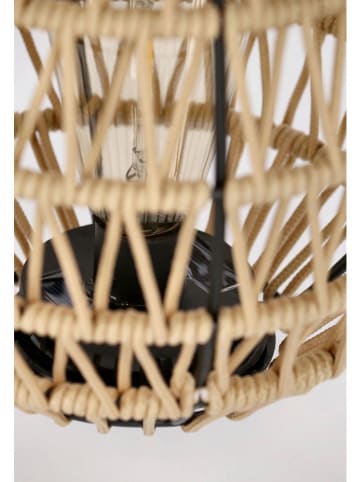 Bizzotto Lampa solarna "Nikhita" w kolorze beżowo-czarnym - wys. 28,5 x Ø 21,5 cm