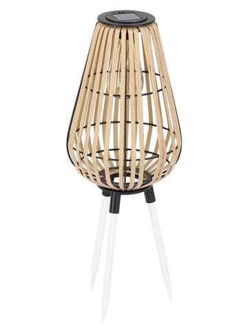 Bizzotto Solar-Leuchte "Kiki" in Hellbraun - (H)52,5 x Ø 20 cm