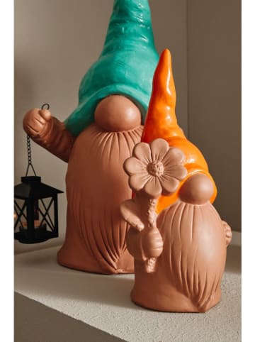 Bizzotto Krasnal ogrodowy w kolorze jasnobrązowo-pomarańczowym - wys. 31 cm