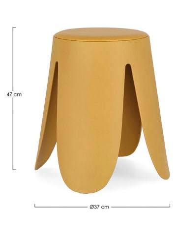Bizzotto Hocker "Imogen" w kolorze musztardowym - wys. 47 cm
